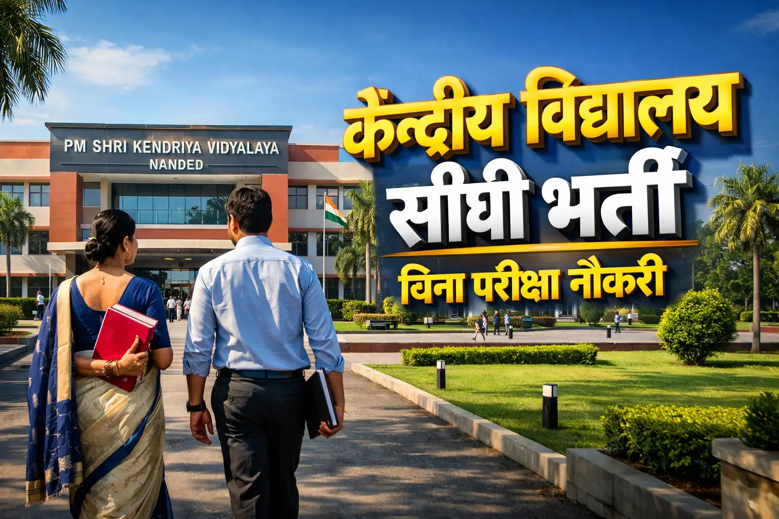 PM Shri Kendriya Vidyalaya SCR Nanded Recruitment 2026 feature image showing school building and teachers.