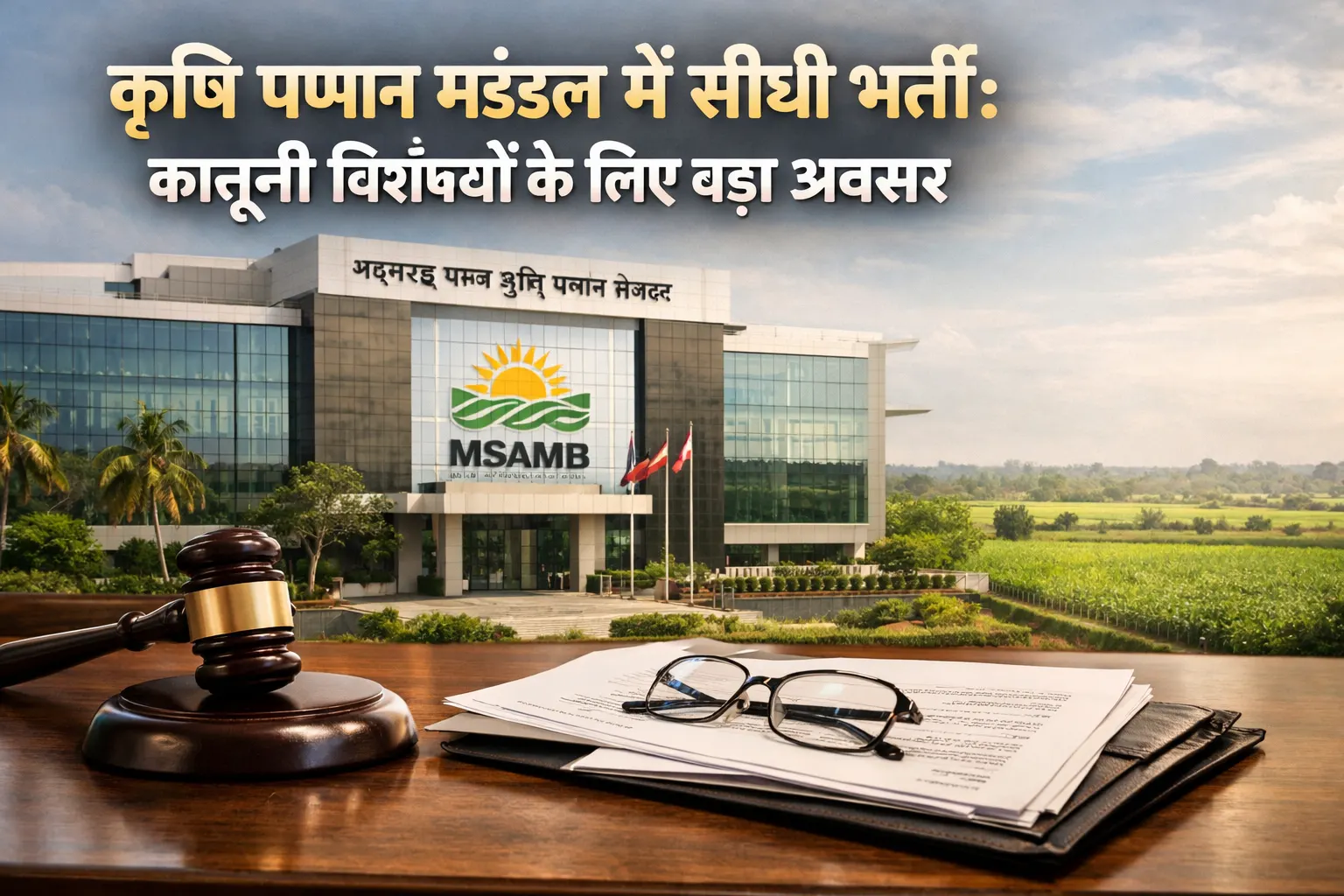 Maharashtra State Agricultural Marketing Board MSAMB Legal Officer Recruitment background.