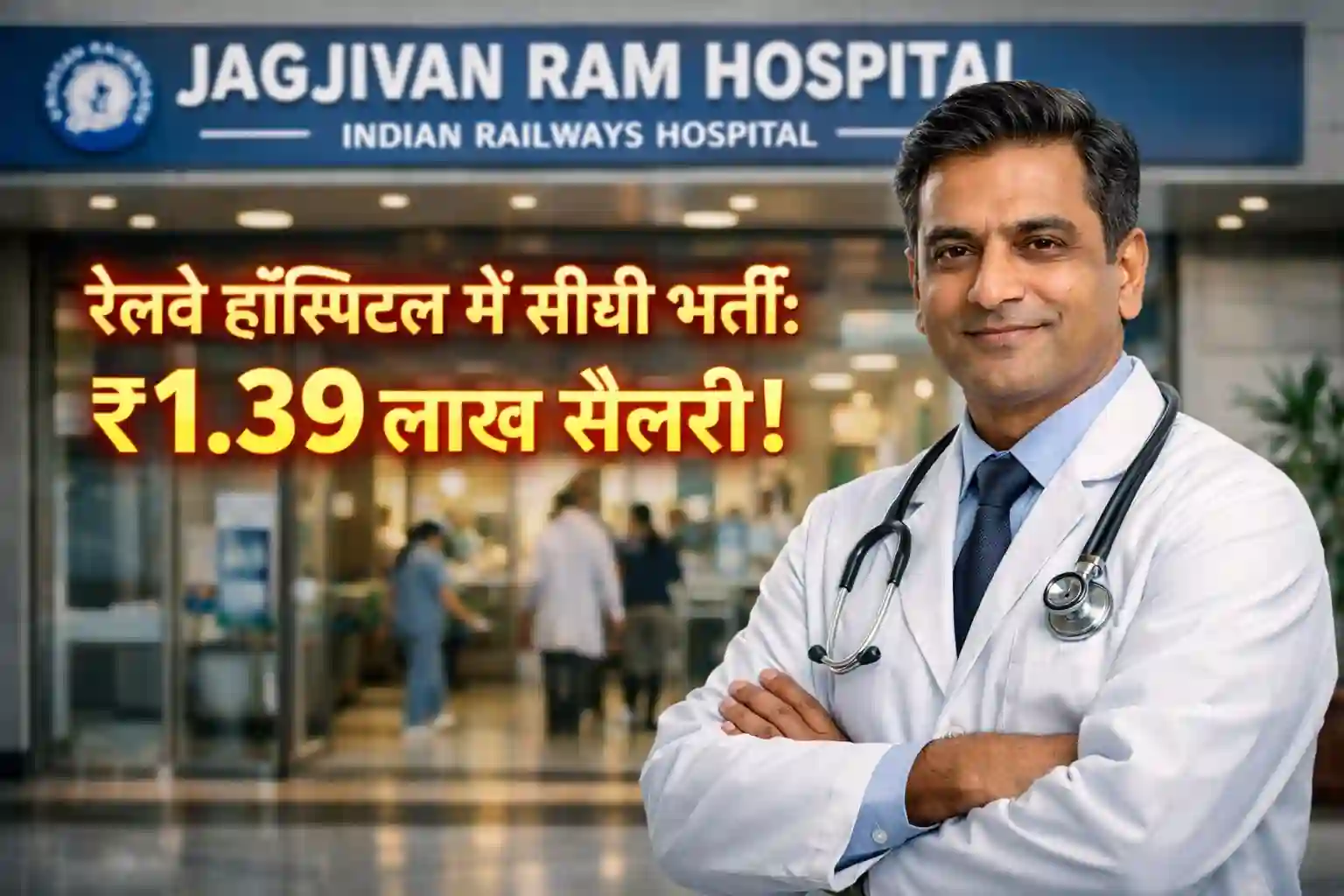 Western Railway Jagjivan Ram Hospital Mumbai Recruitment 2026 for Medical Specialists and Doctors.